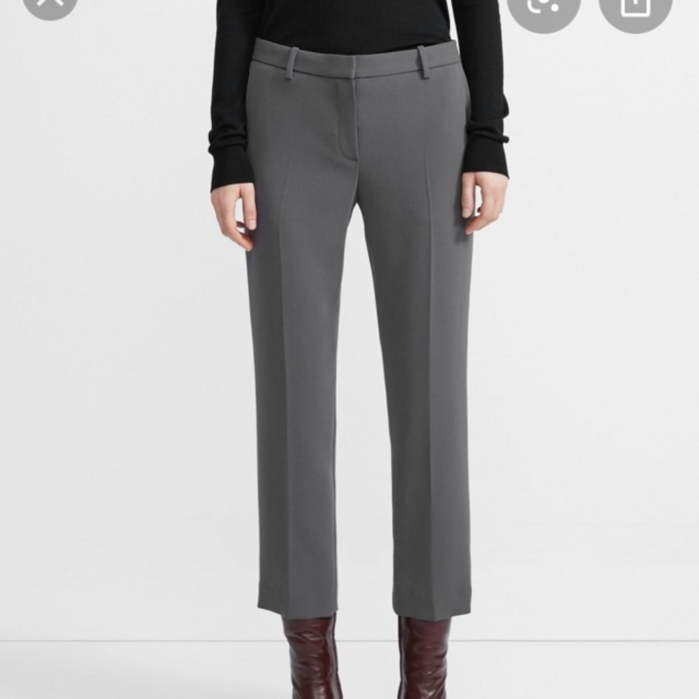 Theory Treeca tailor trouser crepe cropped